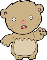 cartoon worried teddy bear png