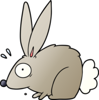cartone animato spaventato coniglio png