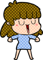 cartoon vrouw lachen png