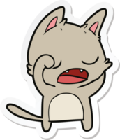 sticker of a talking cat cartoon png