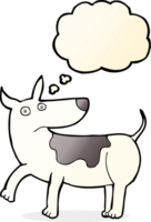 funny cartoon dog with thought bubble png