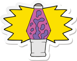 sticker van een cartoon lavalamp png