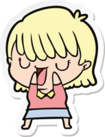 sticker of a cartoon woman png