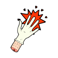 símbolo de guante de goma de chasquido de dibujos animados png