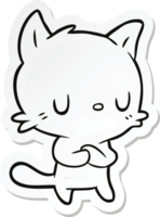 klistermärke av en tecknad katt png