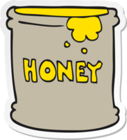 sticker of a cartoon honey pot png