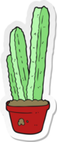 pegatina de un cactus de dibujos animados png