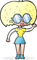 cartoon woman wearing spectacles png