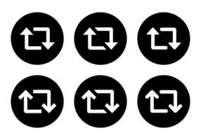 Repeat button icon set collection. Reload, repost concept vector