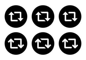 Repeat button icon set collection. Reload, repost concept vector