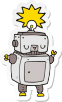 Aufkleber eines Cartoon-Roboters png