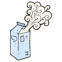 hand drawn texture cartoon milk carton exploding png