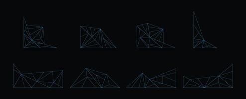 moderno geométrico conexión líneas y puntos para tecnología concepto vector