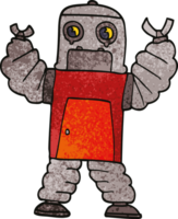 tecknad doodle robot png