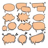 Set of speech bubbles. Speak bubble text, cartoon chatting box, message box. Blank empty speech bubbles. Cartoon balloon word design. vector