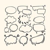 Set of speech bubbles. Speak bubble text, cartoon chatting box, message box. Blank empty speech bubbles. Cartoon balloon word design. vector