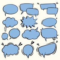 Set of speech bubbles. Speak bubble text, cartoon chatting box, message box. Blank empty speech bubbles. Cartoon balloon word design. vector