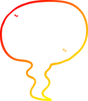 warm gradient line drawing of a cartoon speech bubble png