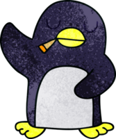 hand drawn quirky cartoon penguin png