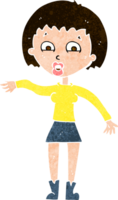 cartoon surprised woman png