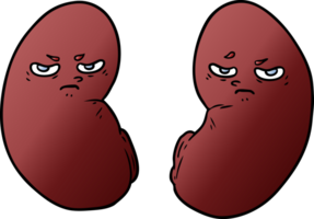 cartoon irritated kidneys png