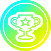 trophy cup circular icon with cool gradient finish png