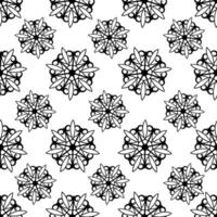 vintage heraldic solid seamless pattern with abstract flowers vector