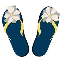 beach summer flip-flops for relaxing on vacation vector