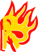 tecknad serie flammande brev png