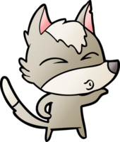 cartoon wolf pouting png