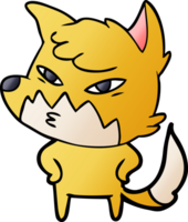 clever cartoon fox png