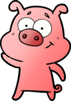 porco de desenho animado feliz png