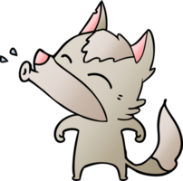 howling wolf cartoon png