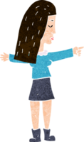 cartoon woman pointing png