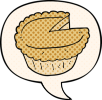 cartoon pie with speech bubble in comic book style png