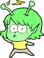 garota alienígena de desenho animado png