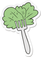 klistermärke av en tecknad salladsblad png