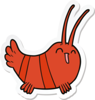 sticker of a cartoon crayfish png