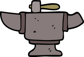 cartoon doodle heavy old anvil png