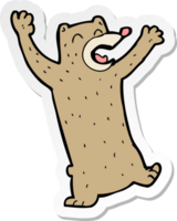 sticker of a cartoon bear png