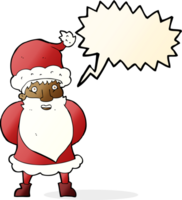 tekenfilm de kerstman claus met toespraak bubbel png