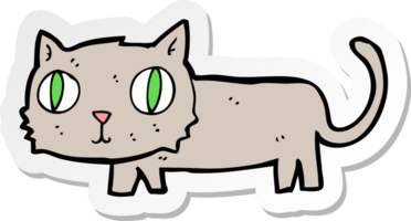 pegatina de un gato de dibujos animados png