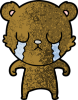 crying cartoon bear png