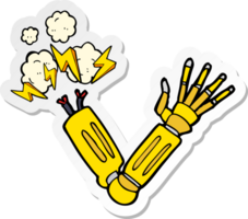 sticker of a cartoon robot arm png