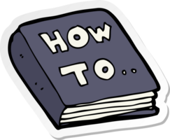 sticker of a cartoon how to book png