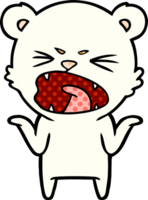 angry cartoon polar bear png