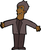 cartoon vampire man with open arms png