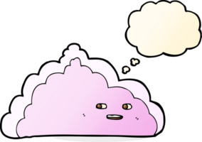 tekenfilm wolk met gedachte bubbel png