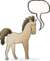 caballo de dibujos animados con burbujas de discurso png