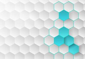 Abstract 3d futuristic black-white color background with hexagons. Surface polygon pattern with luxury hexagon paper texture and futuristic business. vector